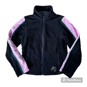 Harley-Davidson pink and black zip up sweater size XS